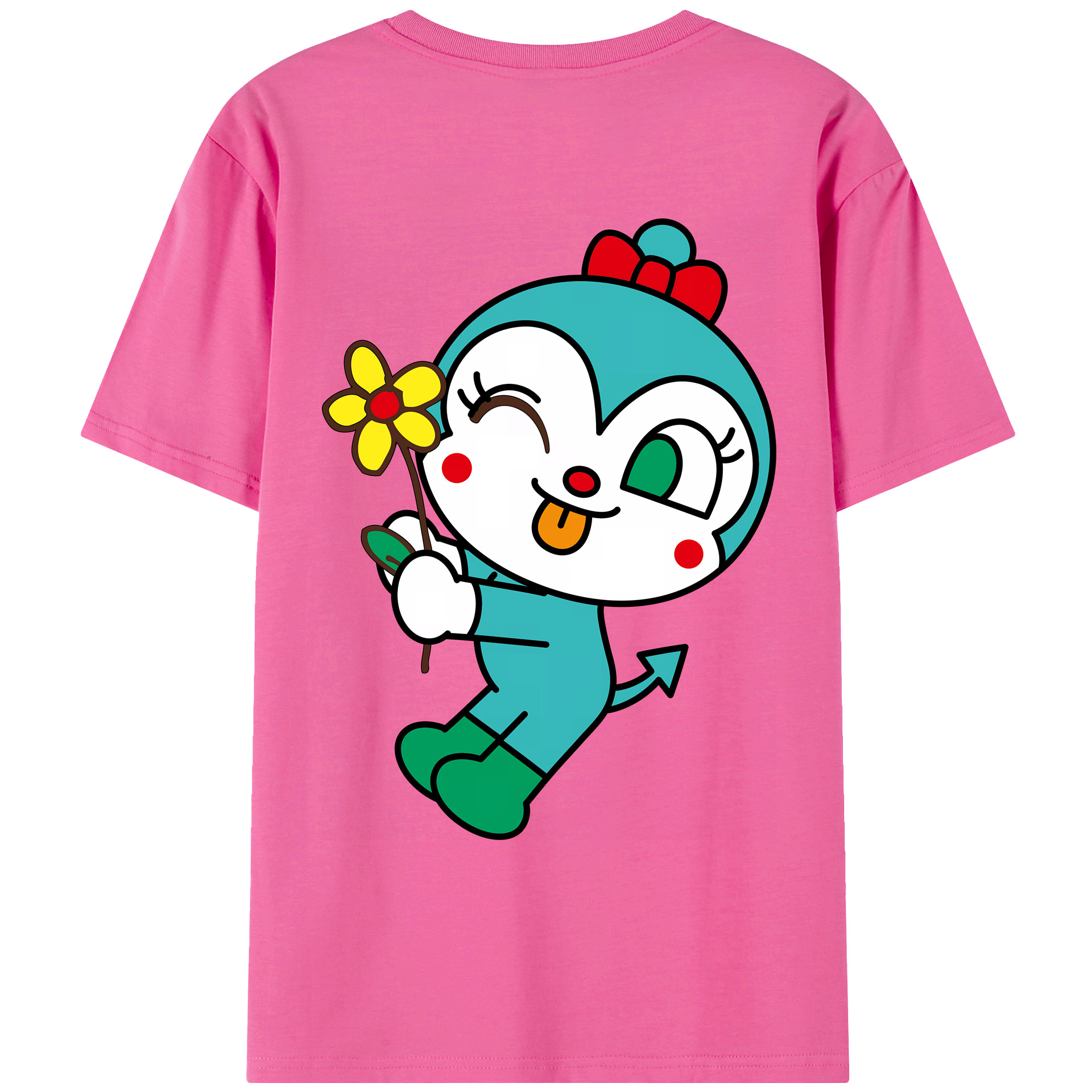 （画像用） アンパンマン Anpanman レディース半袖Tシャツ(バックプリント)